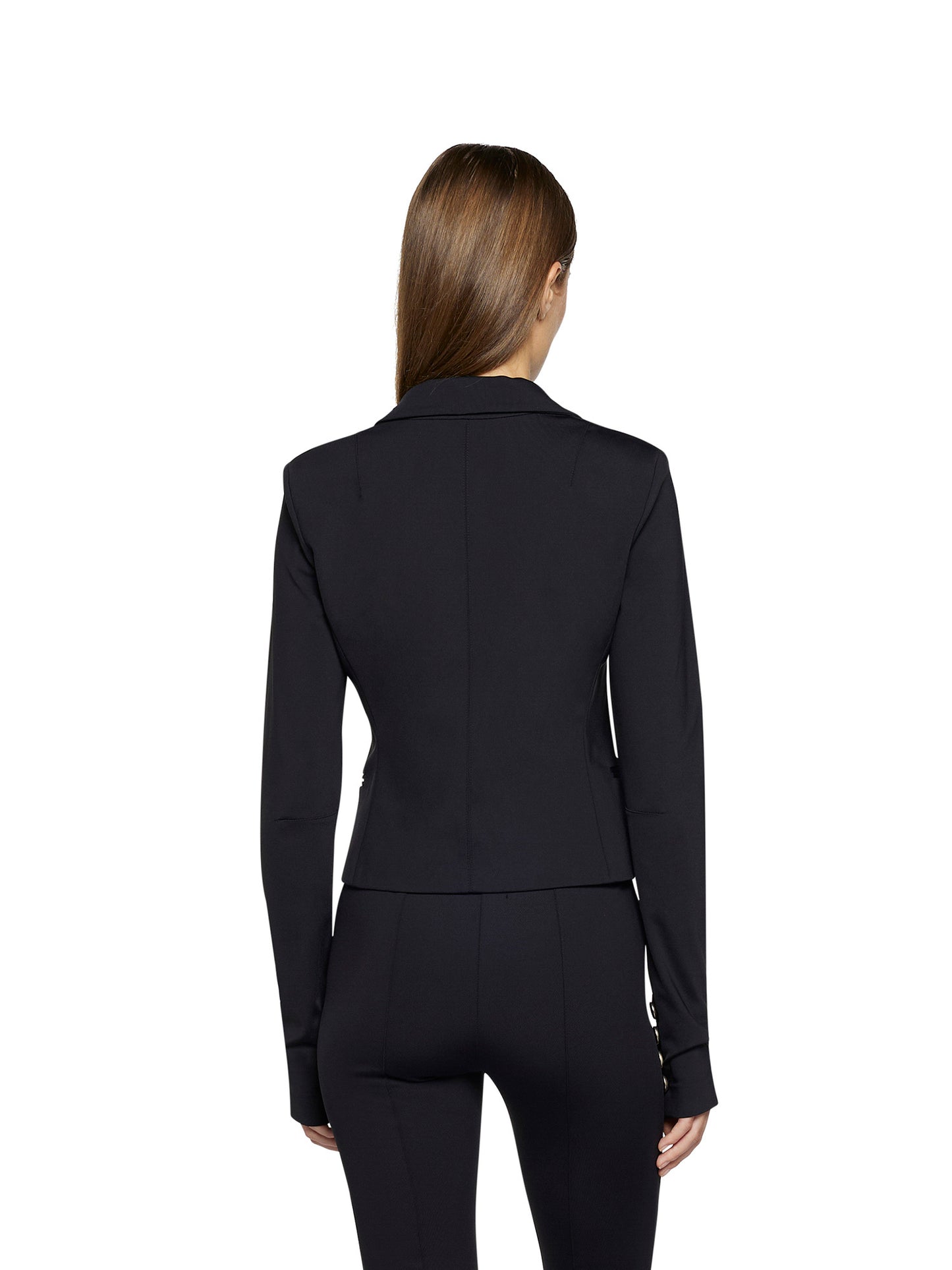 Ultra-fitted jacket with sheath takes