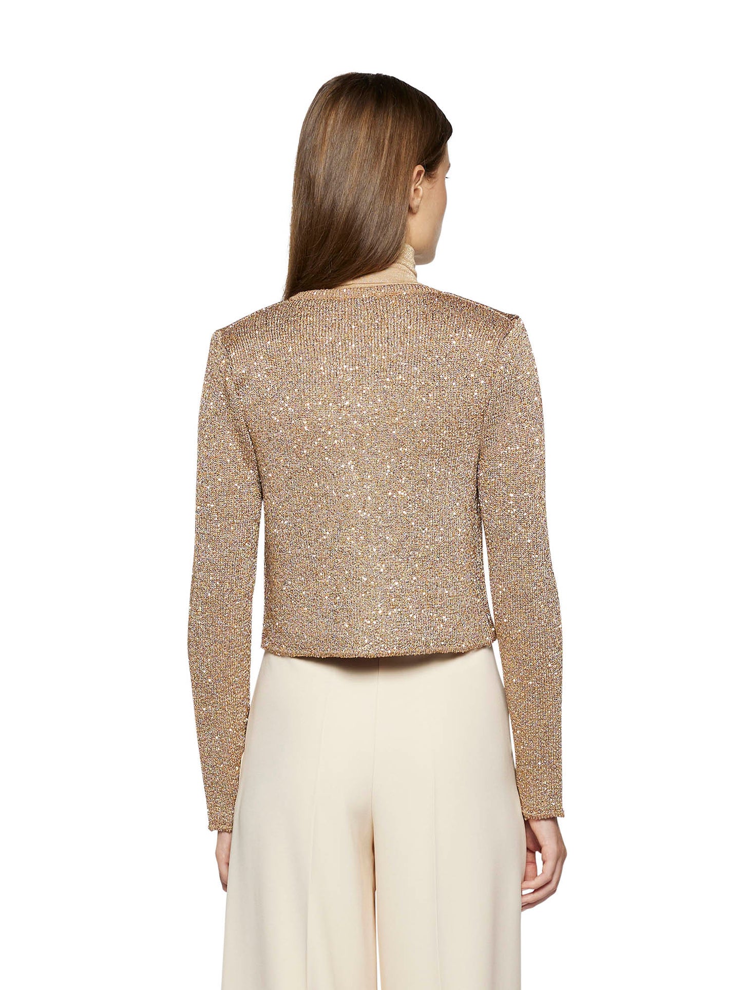 Tricot jacket with sequins