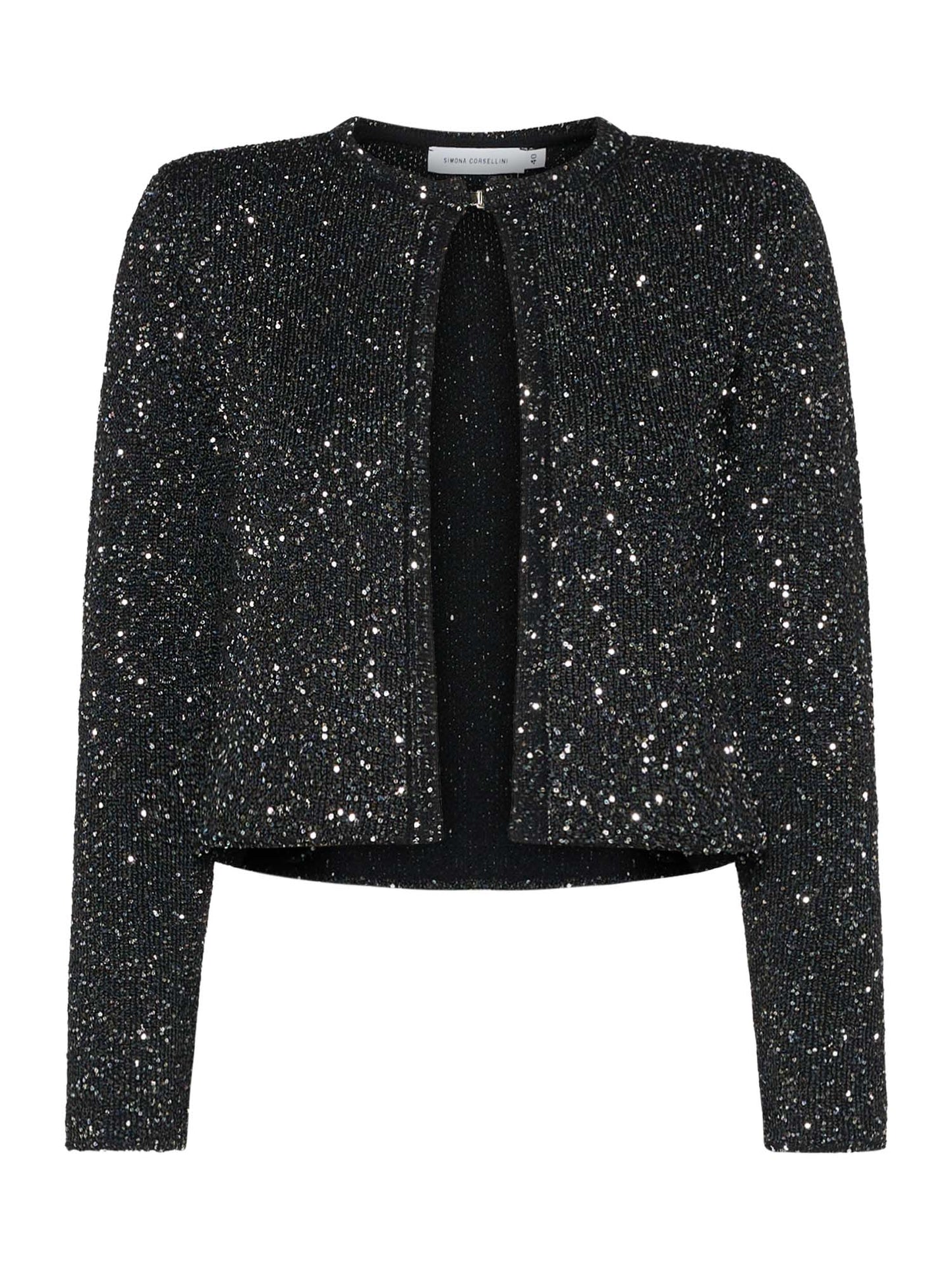 Tricot jacket with sequins