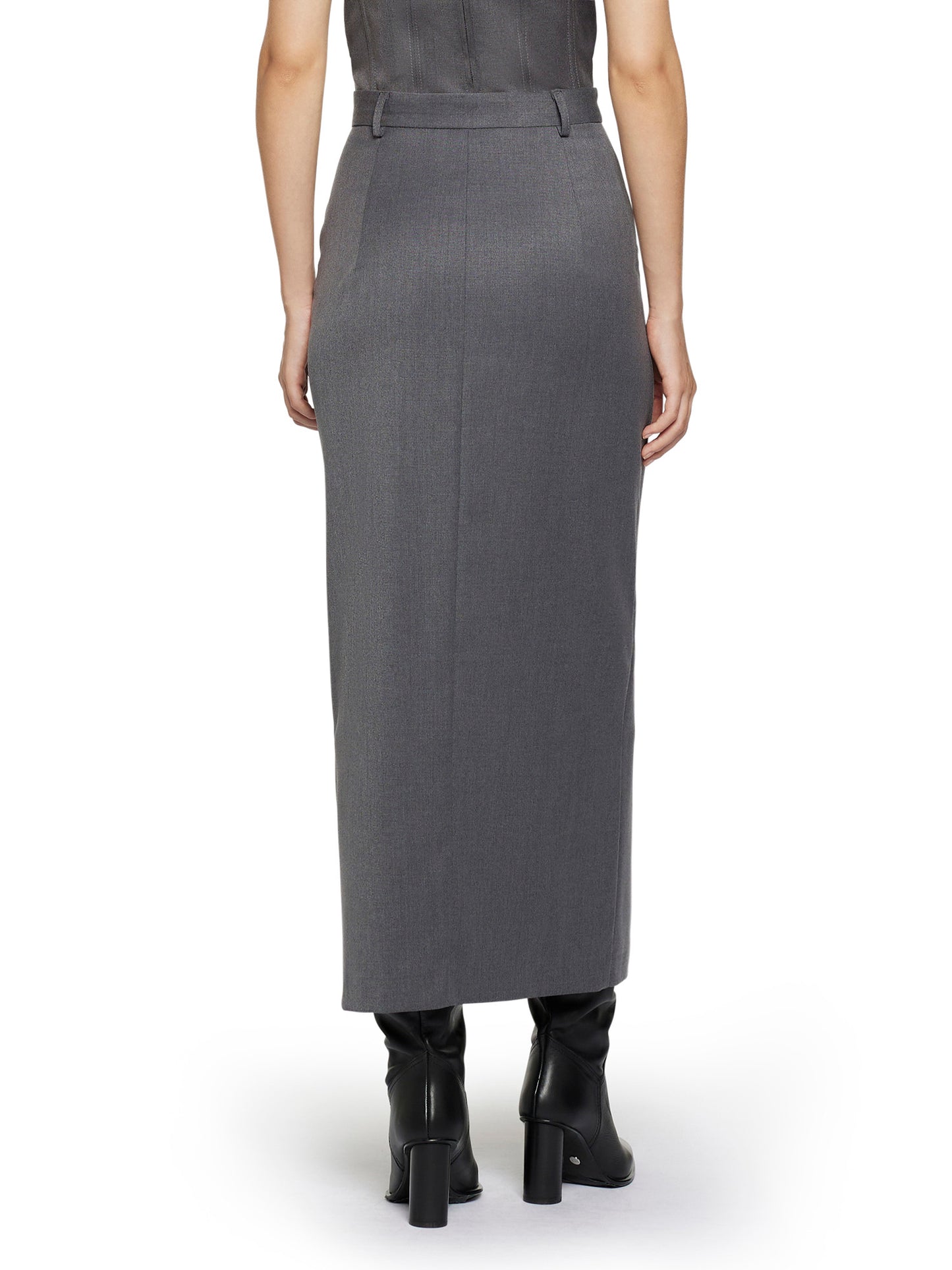 Straight skirt in comfort worsted