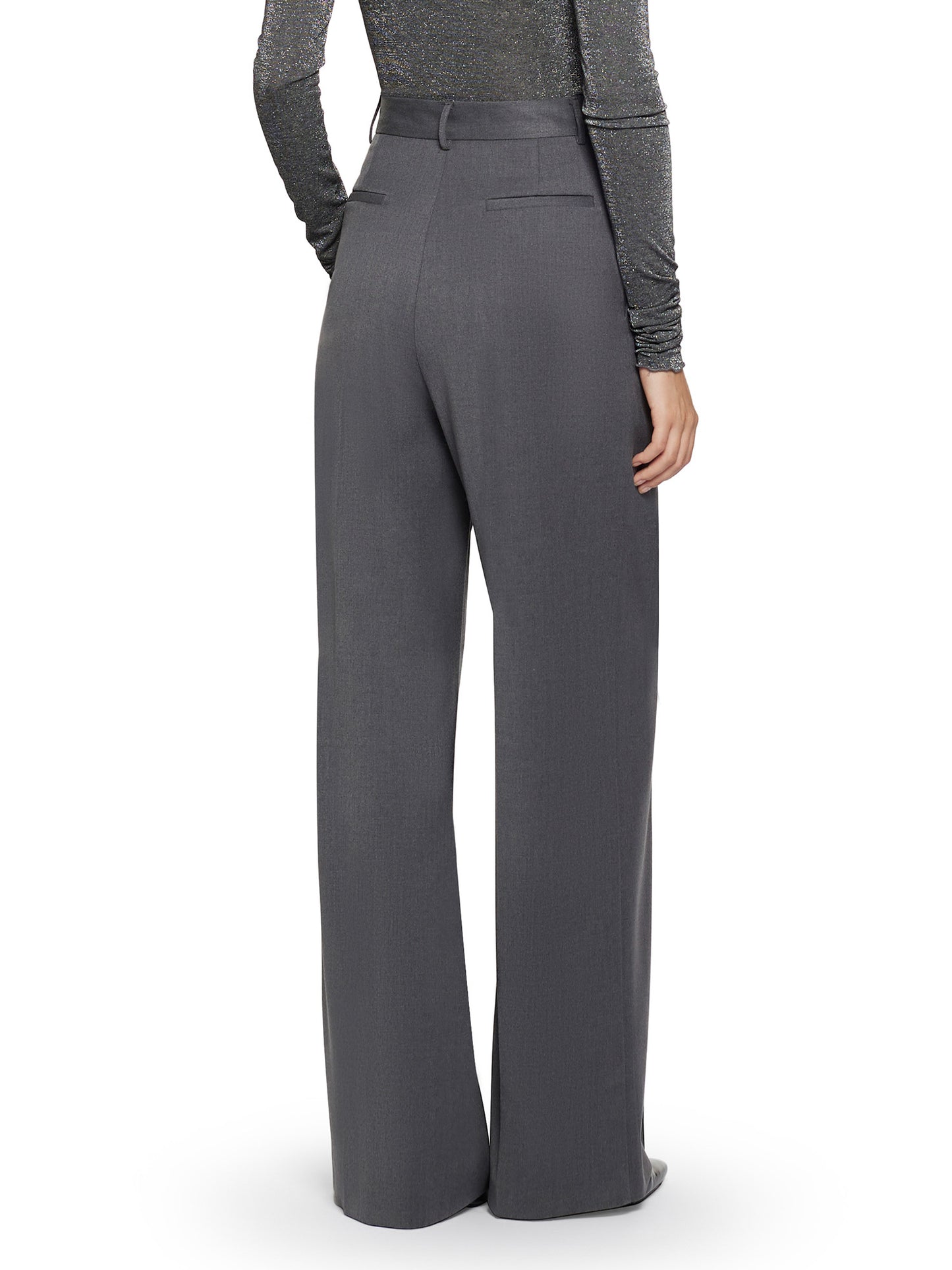 Wide trousers with double front pinces