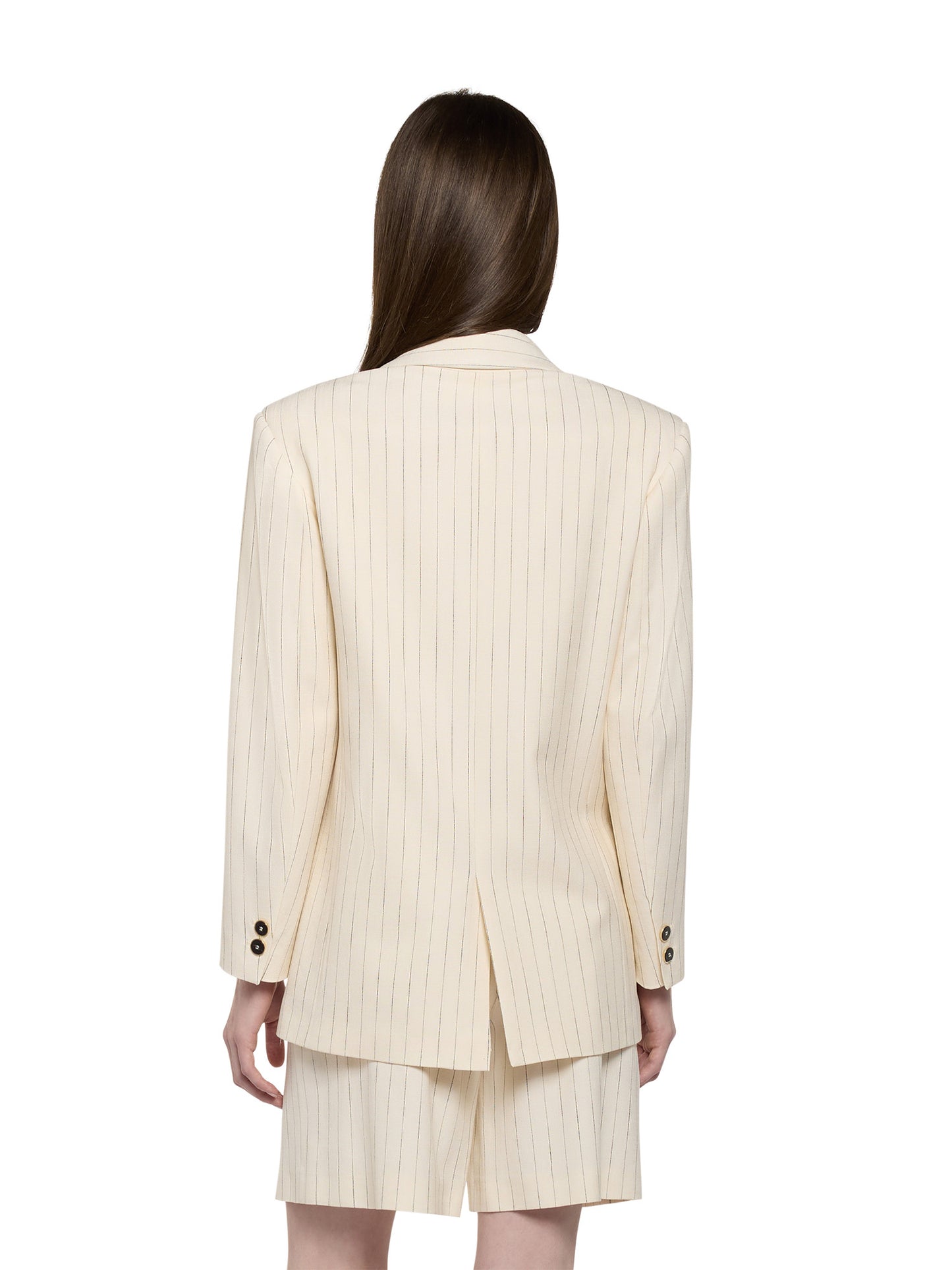 Oversized two-button pinstripe jacket