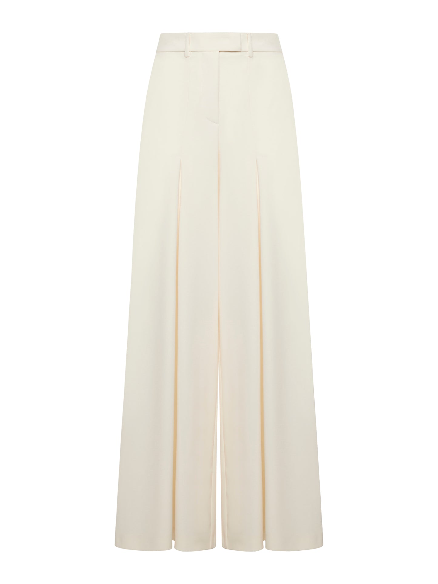 Wide-leg trousers in poly cady