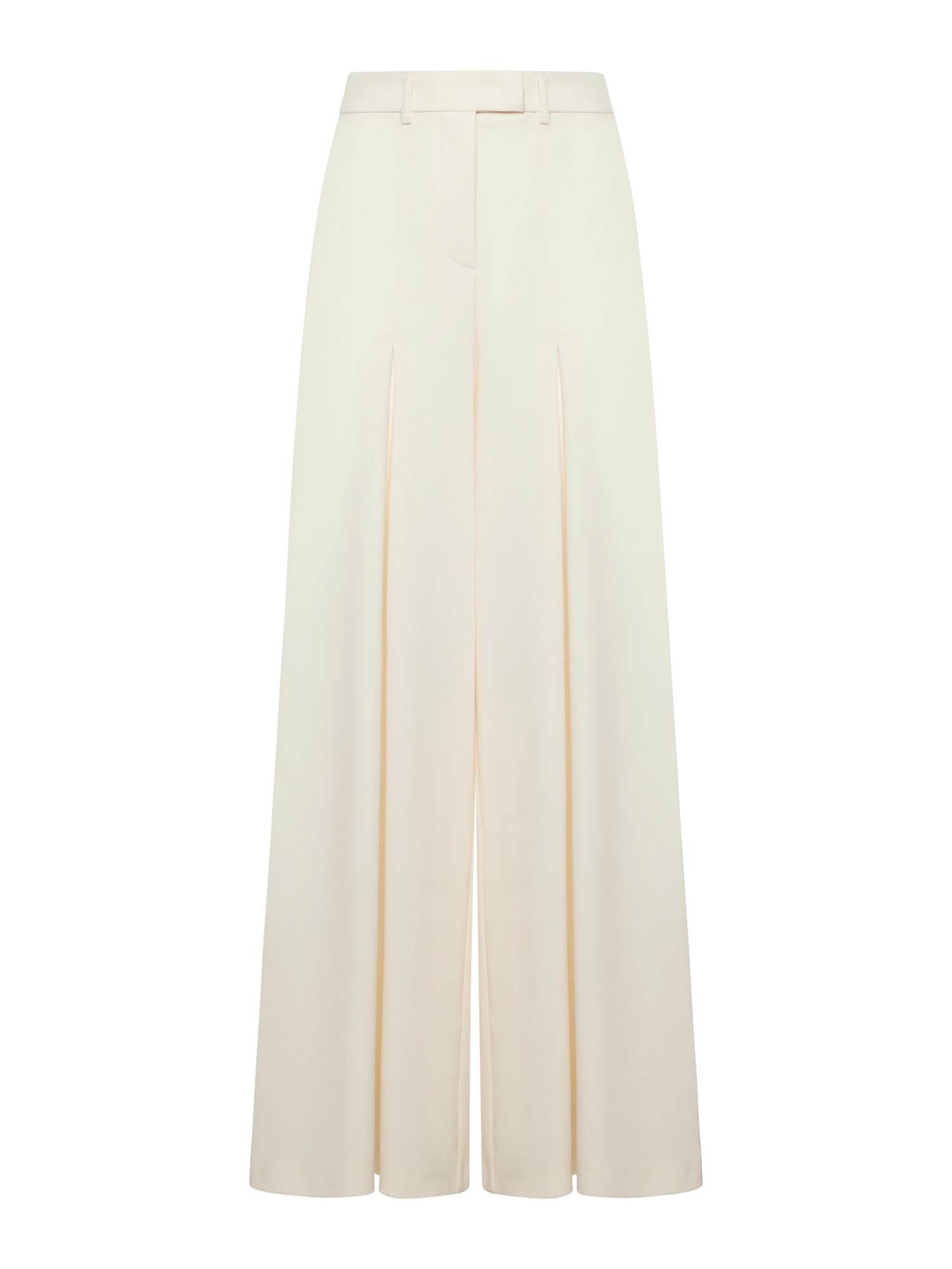 Wide-leg trousers in poly cady