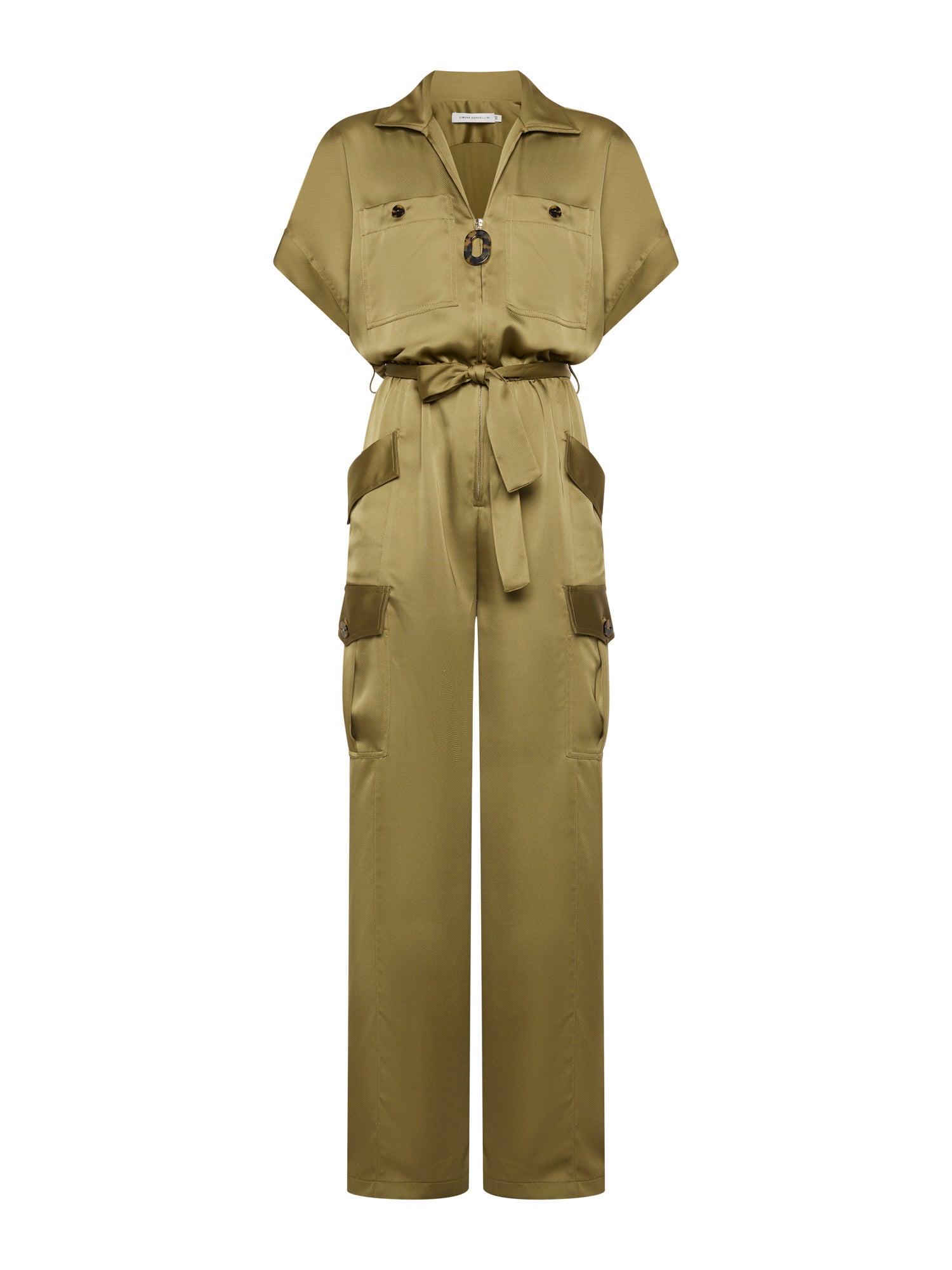 Jumpsuit in fluid cavalry fabric